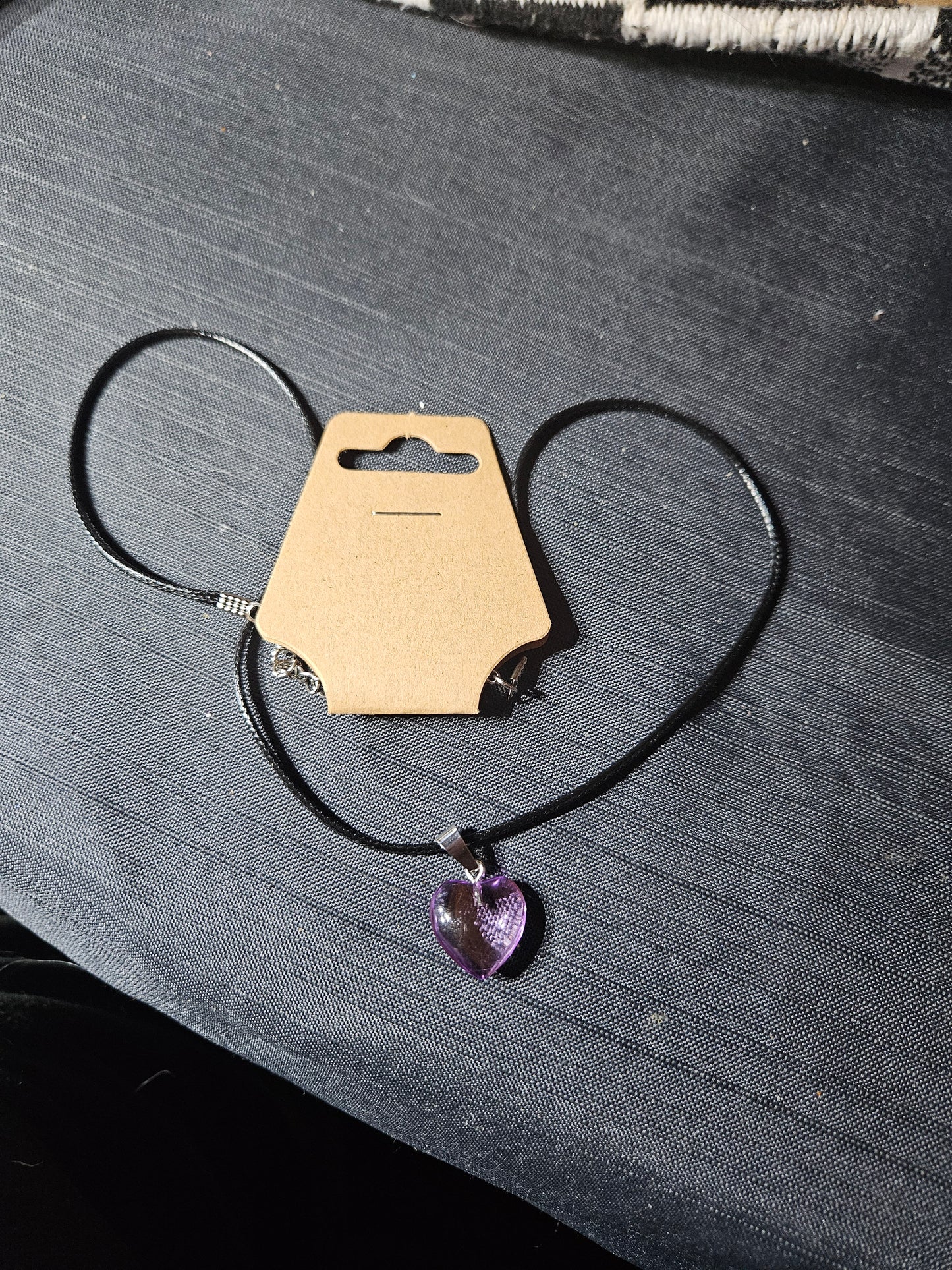 Leather Rope Necklace With Stone #1447