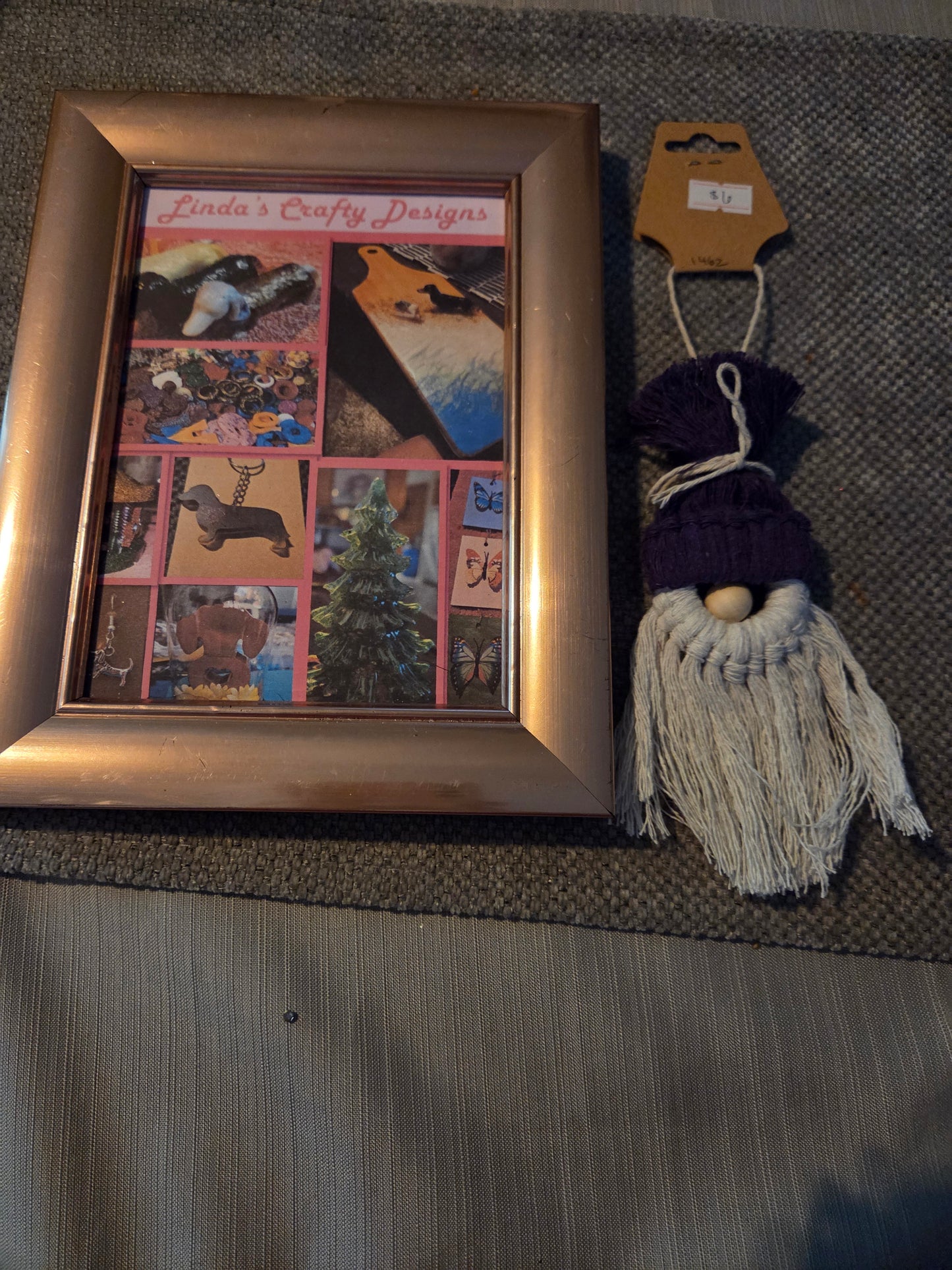 Holiday Wool Ornament - Gnome Purple #1462