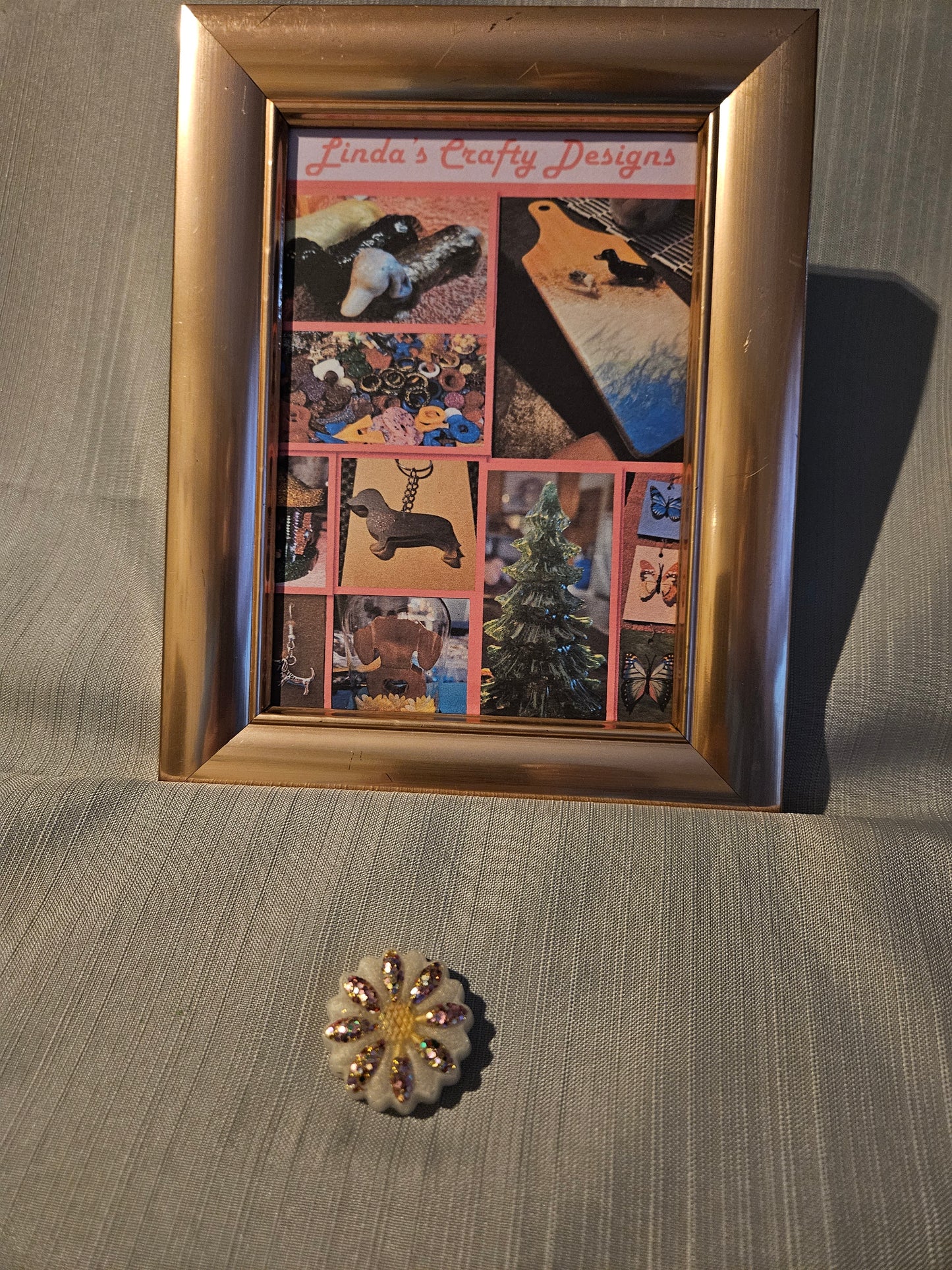 Resin Magnets - Gold Flower #863. 864