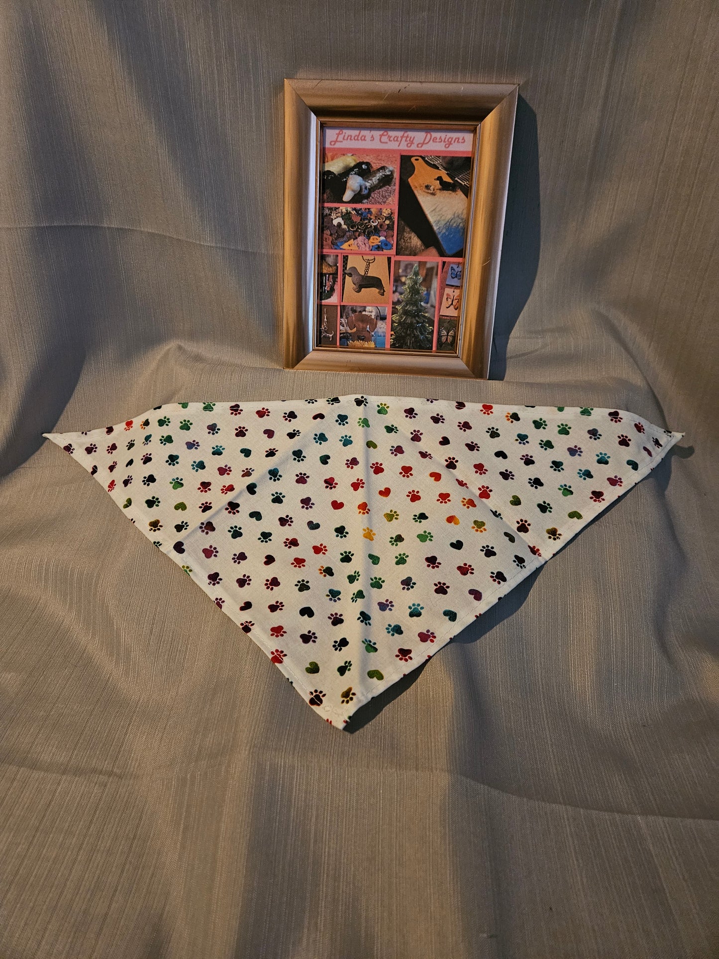 Dog Bandana - Rainbow Paw Prints #981, 982