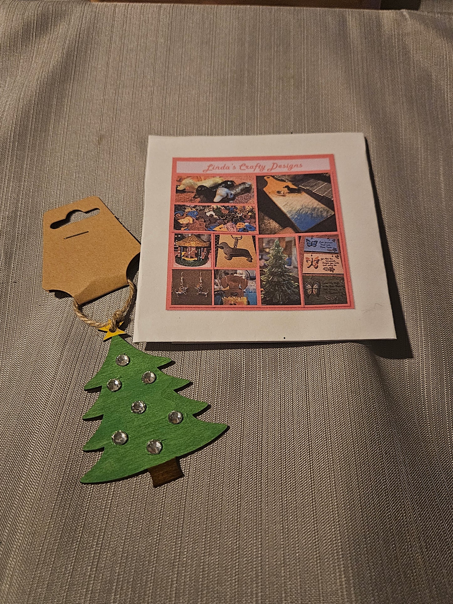 Wood Ornament - Little Tree - Green #548. 549