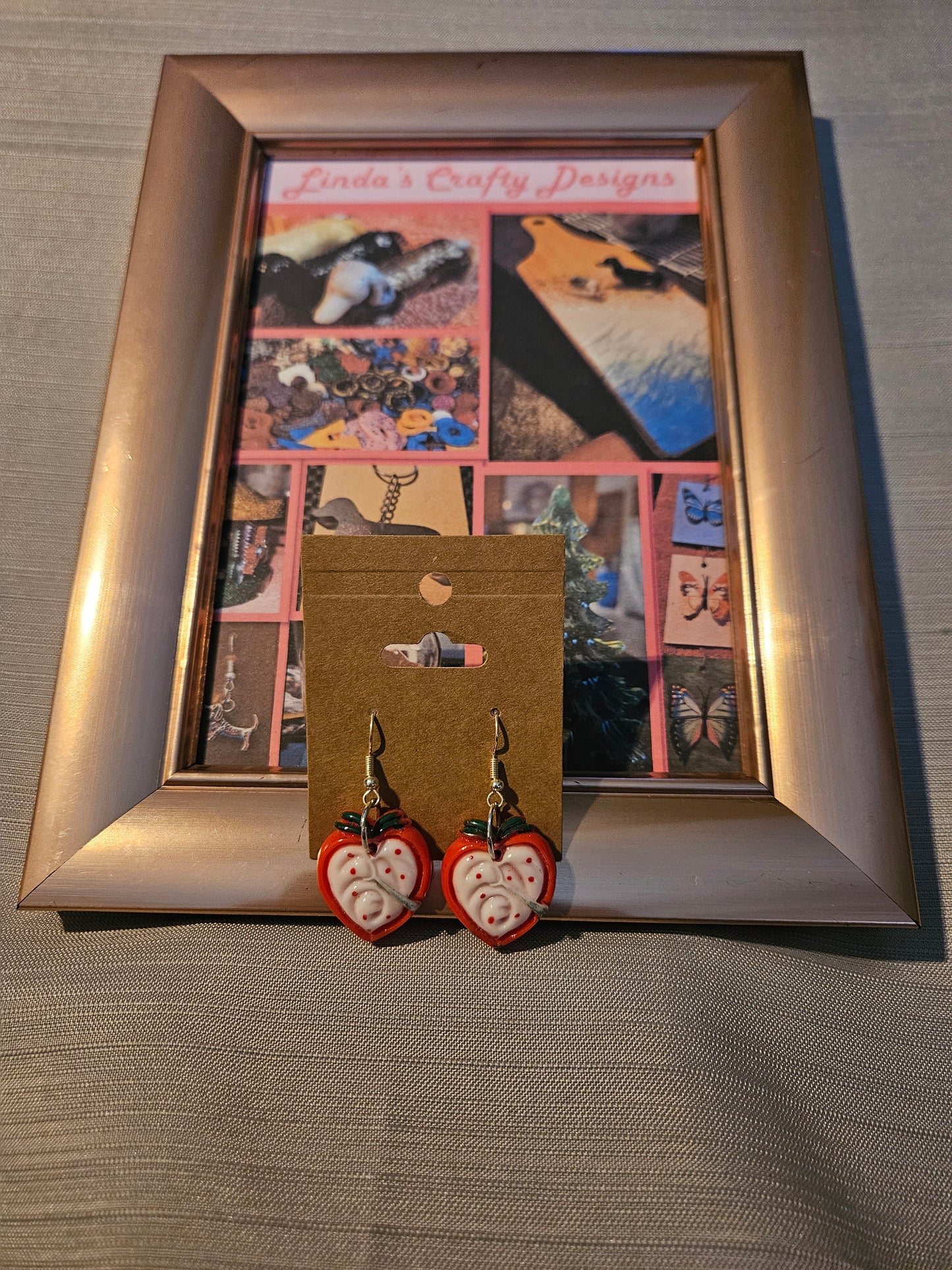 Metal Earrings (Hook) - Strawberry Yogurt #368