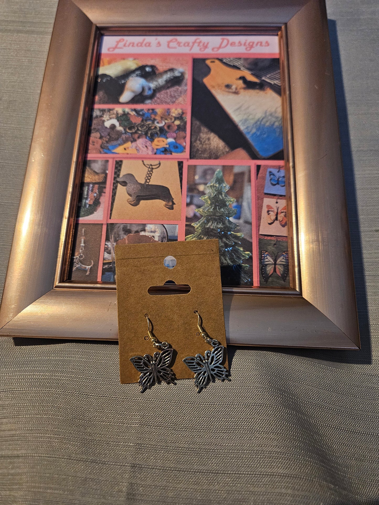 Metal Earrings (Hook) - Butterflies #11