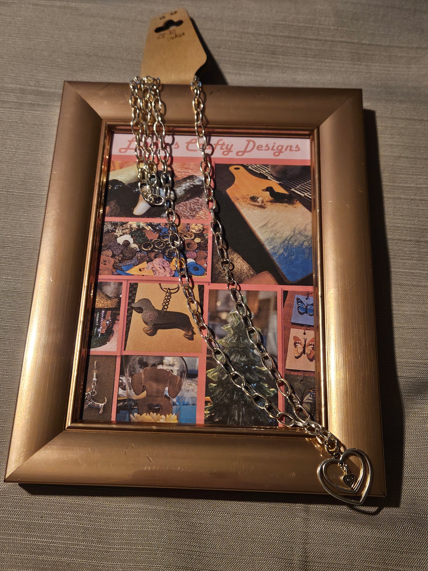 Metal Necklace - Heart in Heart 18-20 inch #232