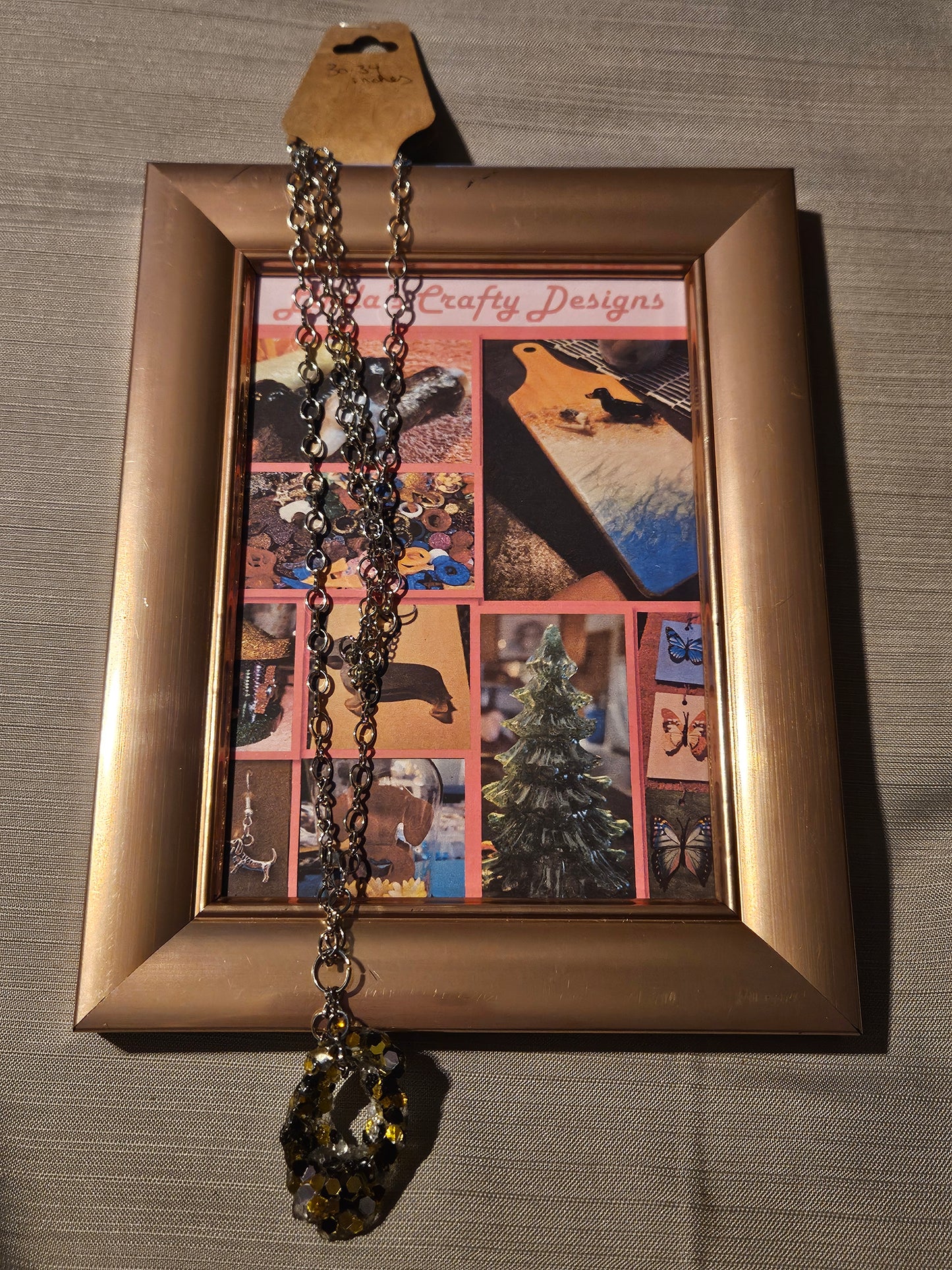 Resin/Metal Necklace - Rocky Road 30-34 inches #218
