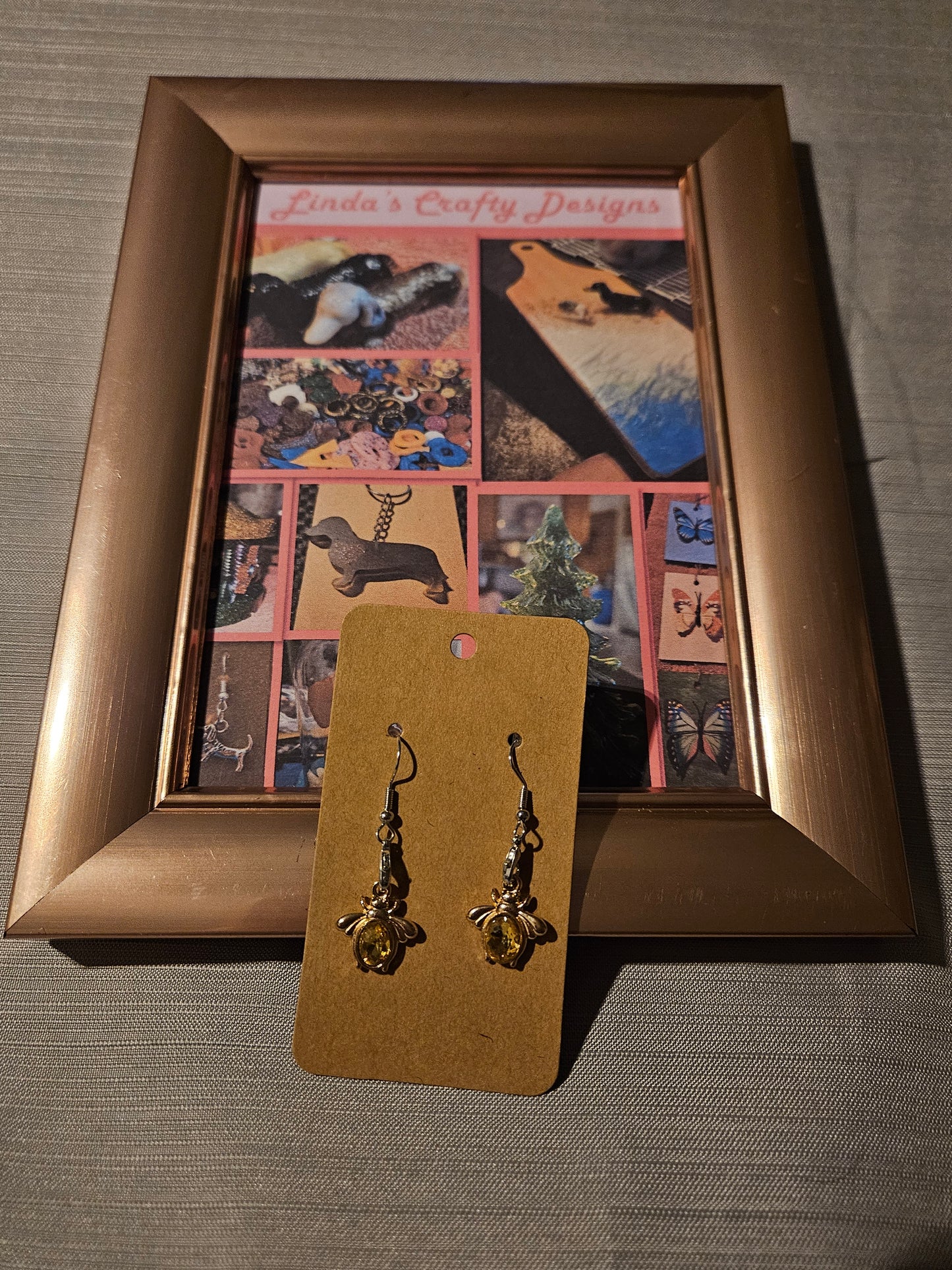 Metal Earrings (Hook) - Bees #304