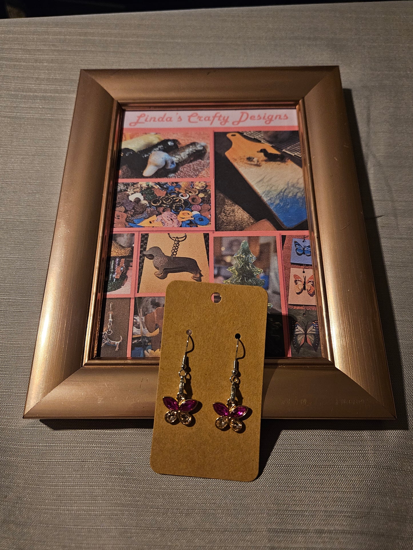 Metal Earrings (Hook) - Butterflies #302