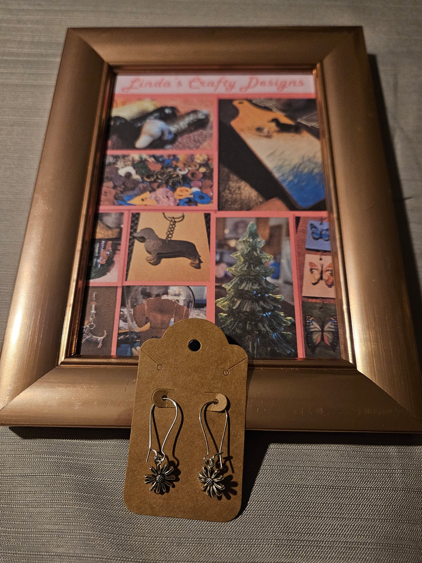 Metal Earrings (Hook) - Flowers #53