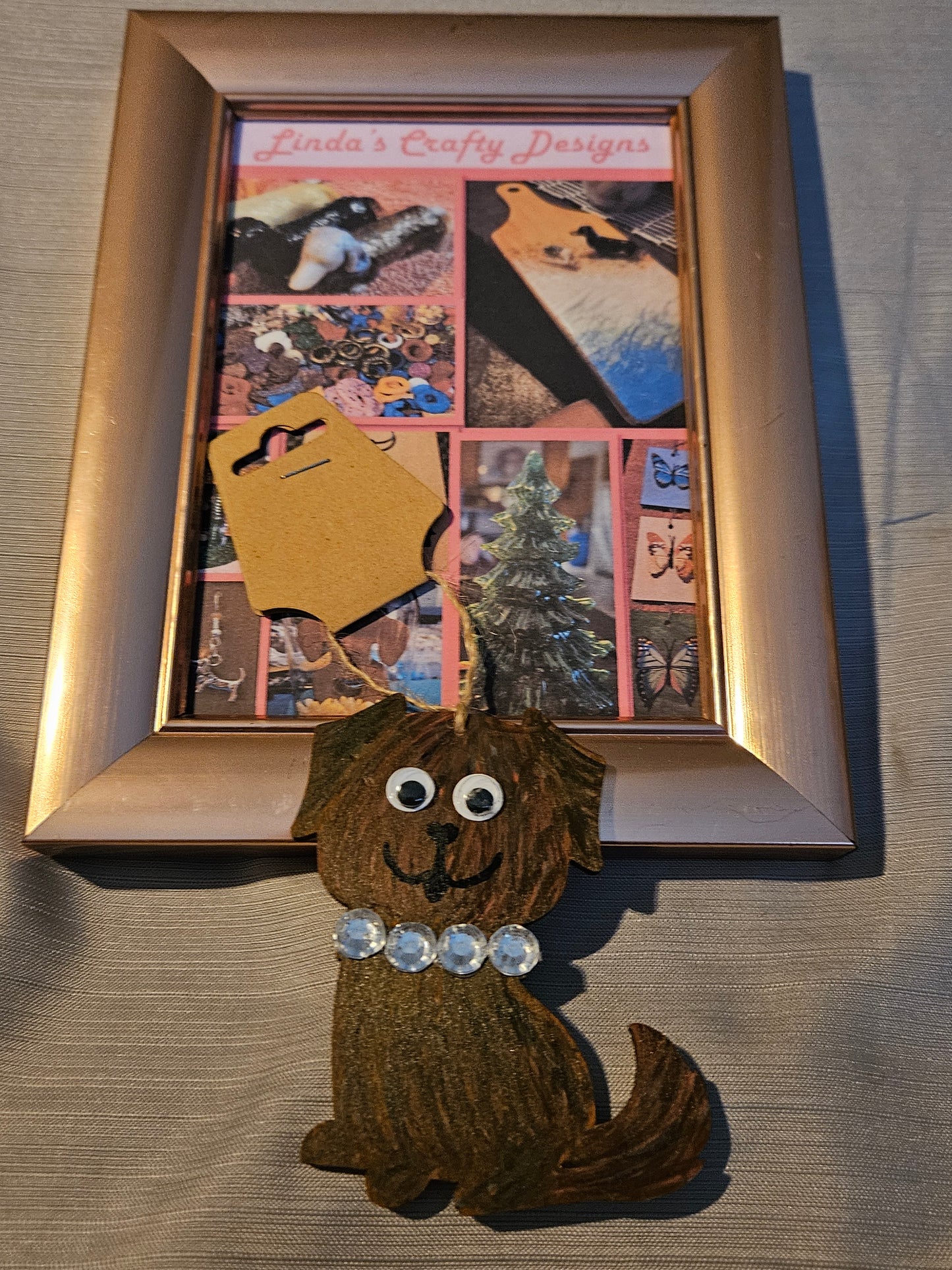 Wood Ornament - Puppy - Brown #782. 783