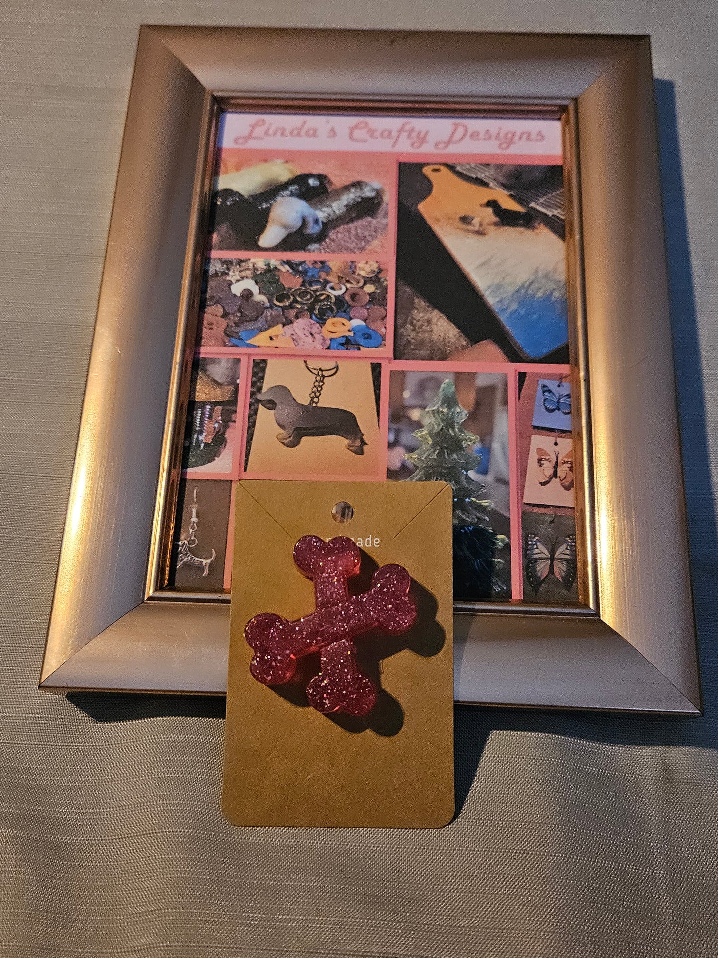 Resin Pin - Pink Bones #831