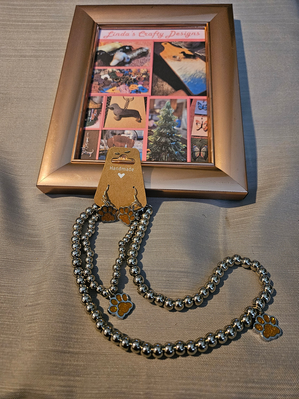 Metal Jewelry Sets - 3 Pieces - Necklace, Bracelet and Earrings - Yellow #648