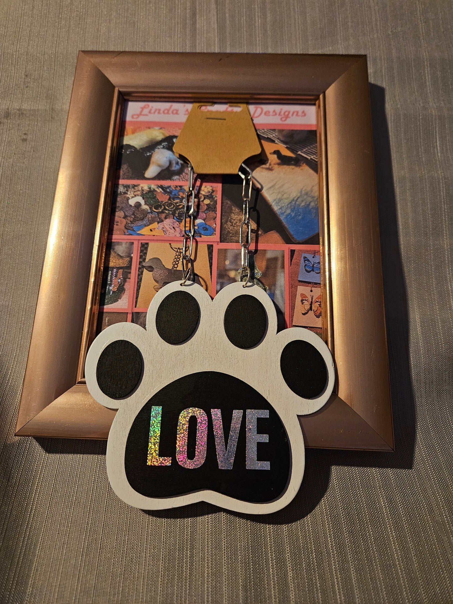 Wood Sign - Pawprint Love #781