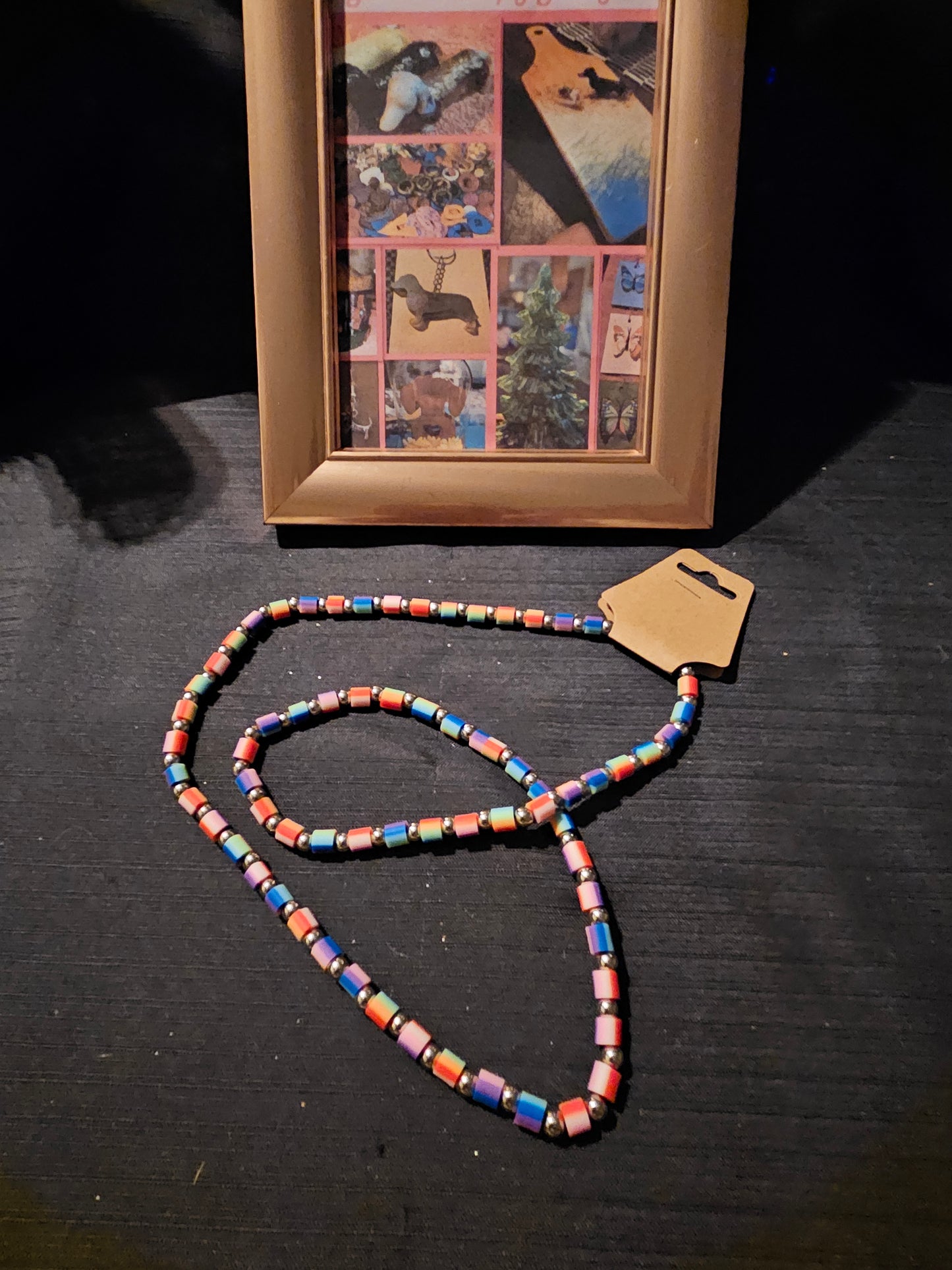 Rainbow Beaded Necklace #1230