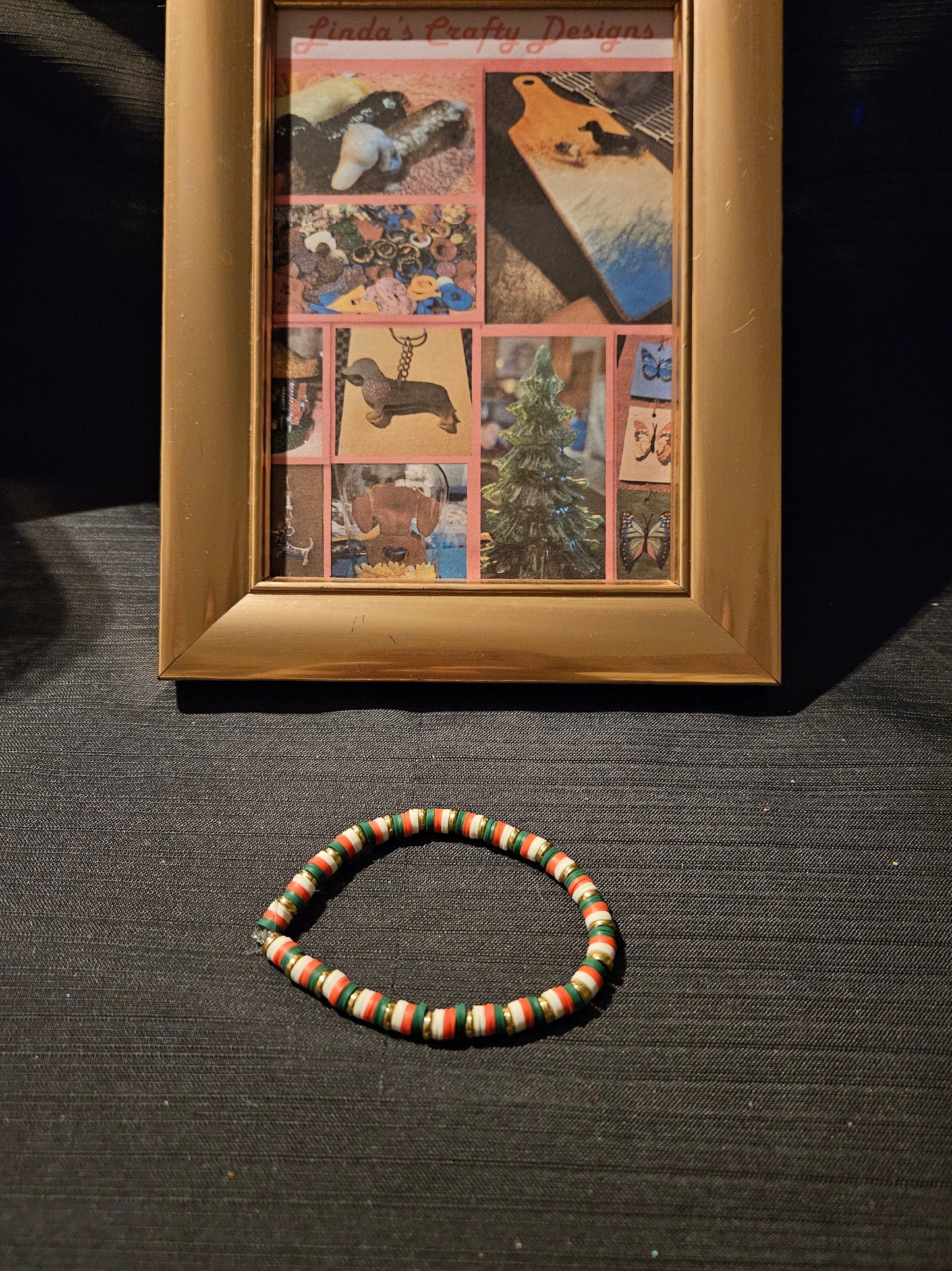 Holiday Rubber Beads Bracelet #1237