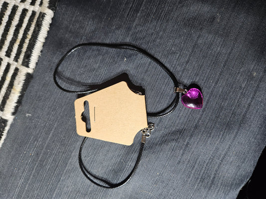 Leather Rope Necklace With Stone #1435