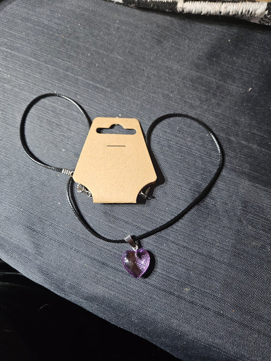 Leather Rope Necklace With Stone #1447