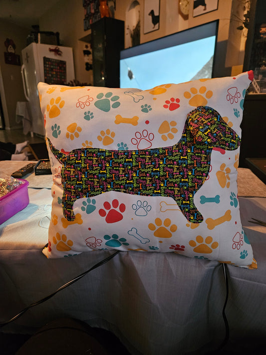 Pillow - Dachshund and Paws #1455