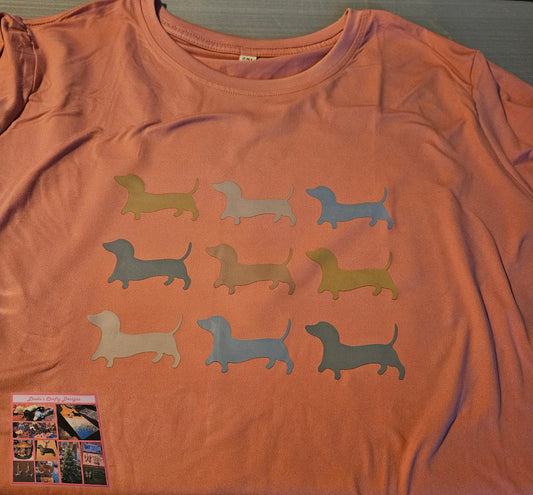 T-Shirt - Nine Walking Dachshunds - 2XL #1042