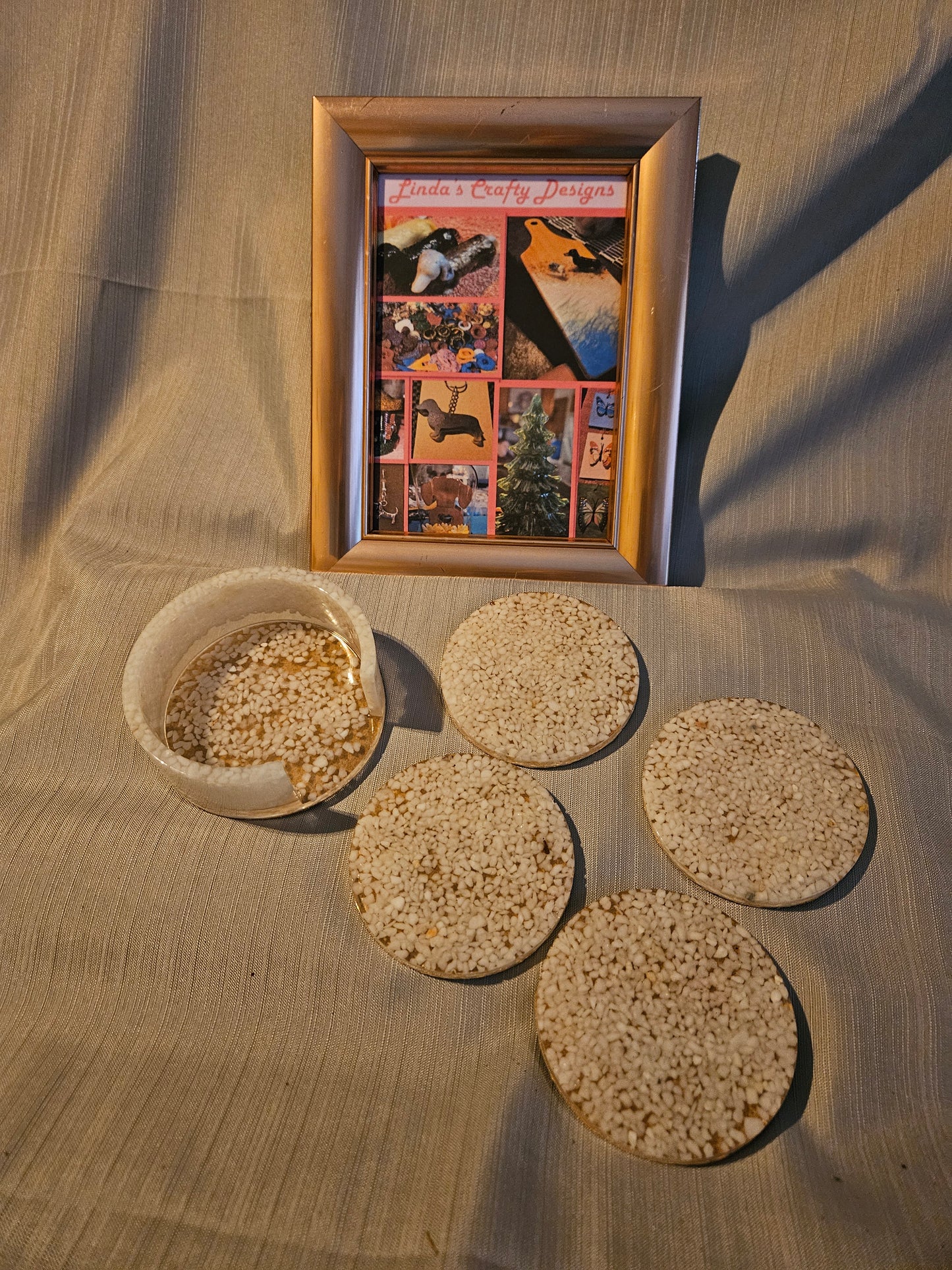 Resin Coasters - White Rocks #919