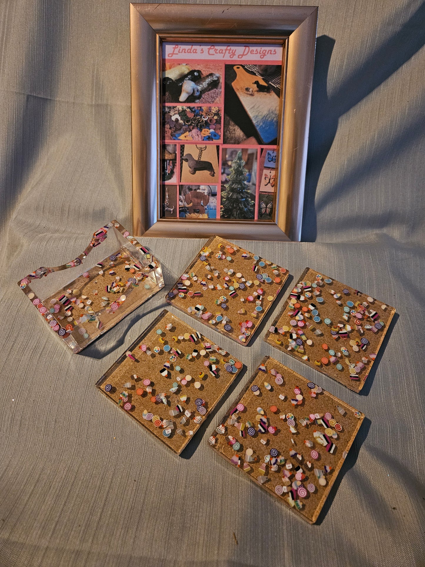 Resin Coasters - Candy Confetti (Square) #918