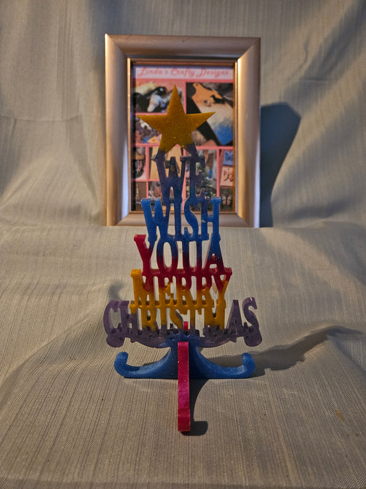 Resin Figurine - We Wish You a Merry Christmas #926