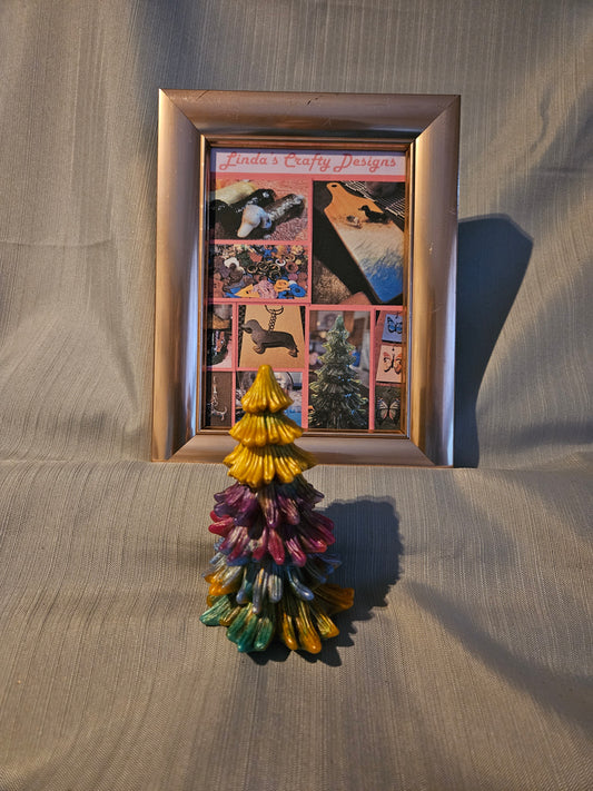 Resin Holiday Tree - Rainbow #903