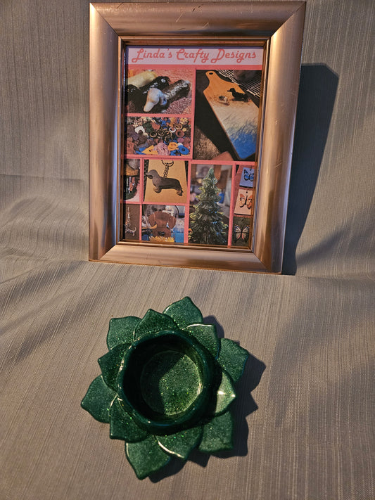 Resin Candle Holder - Flower Power #850