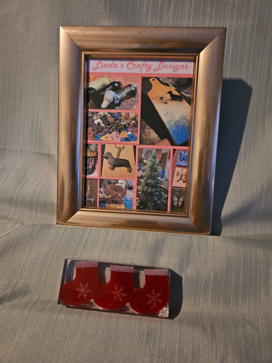 Resin Paperweight - Holiday Stockings #840