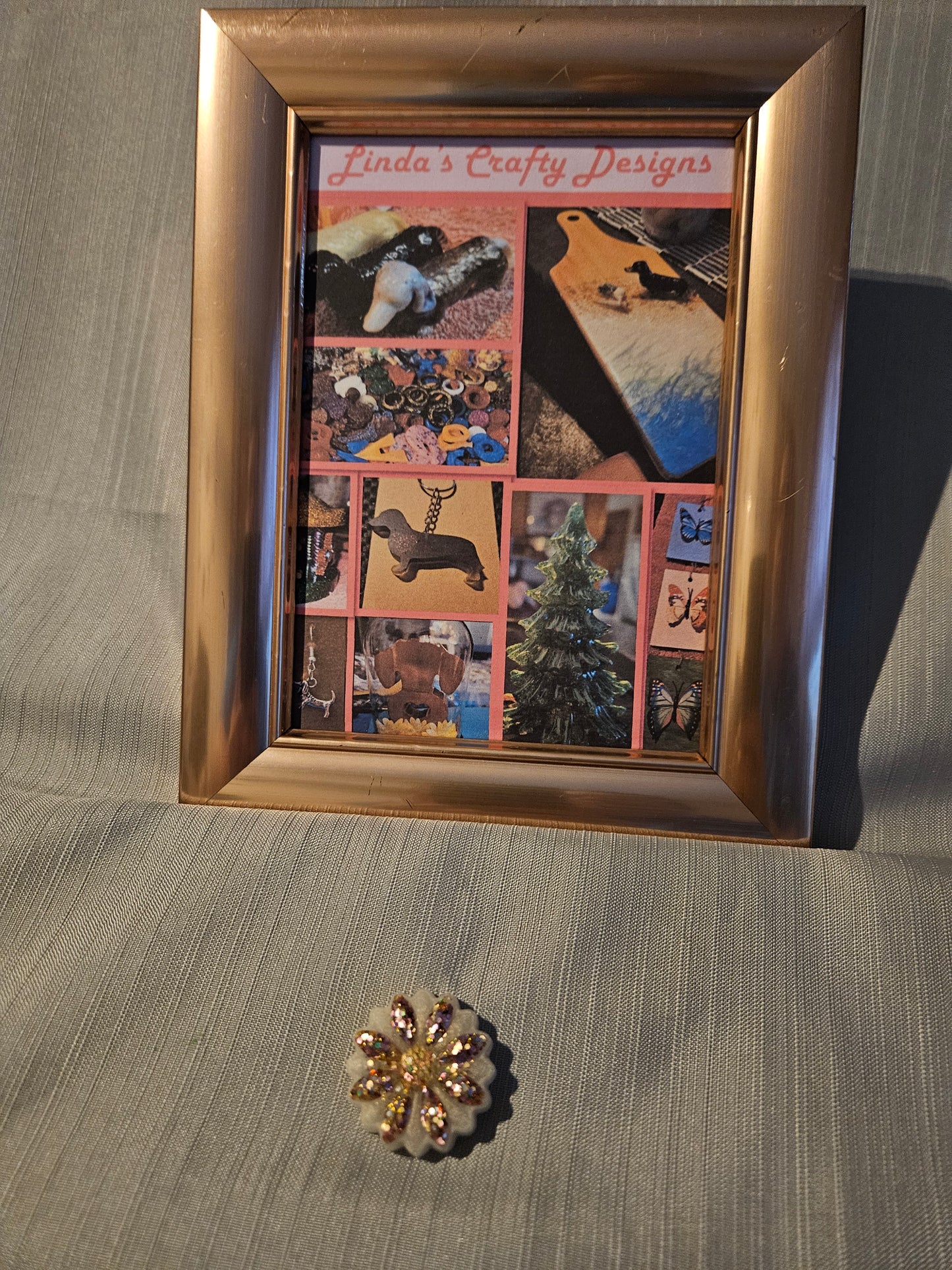 Resin Magnets - Gold Flower #863. 864