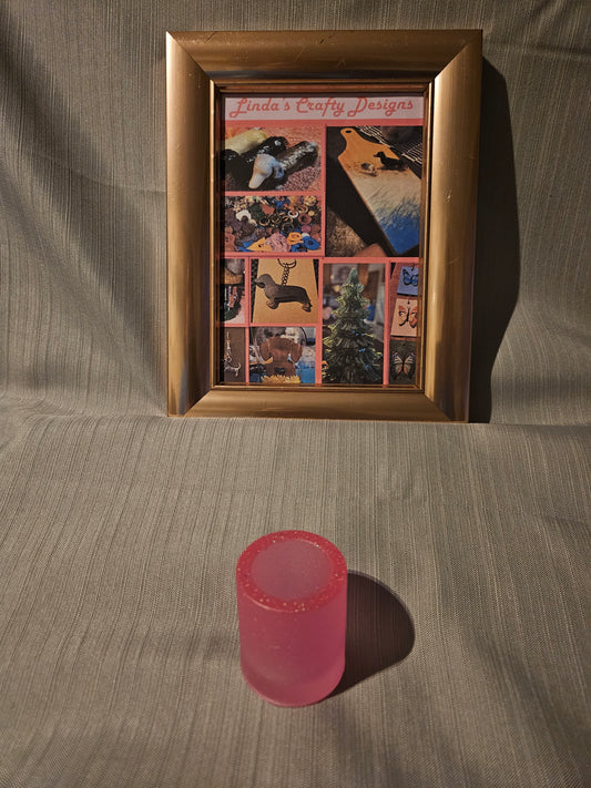 Resin Shot Glass - Pink Sparkles #847