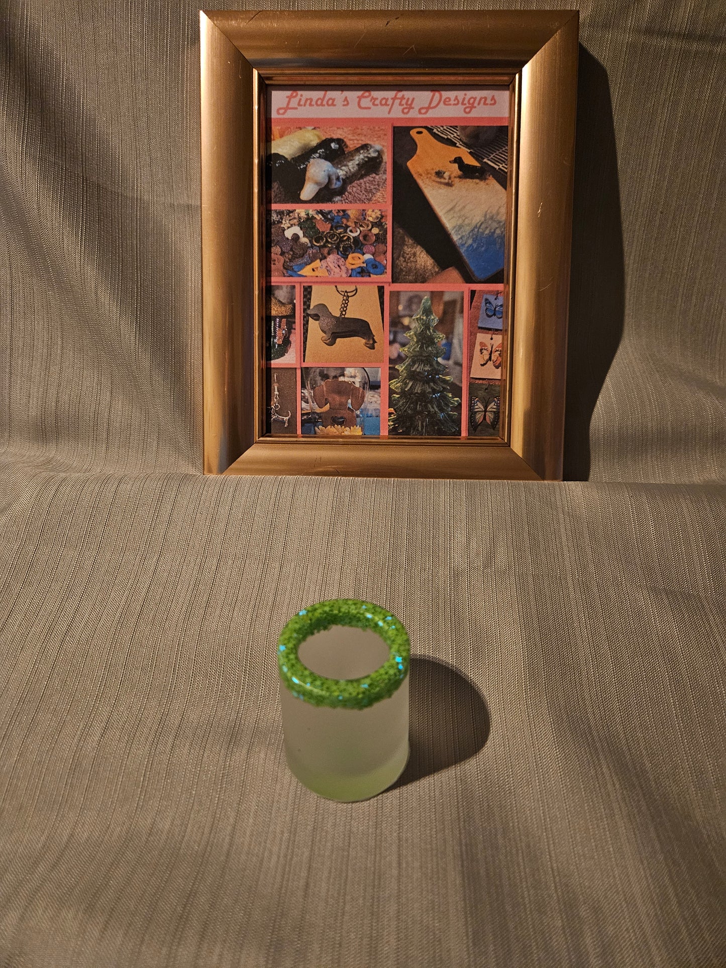 Resin Shot Glass - Green Stars #846