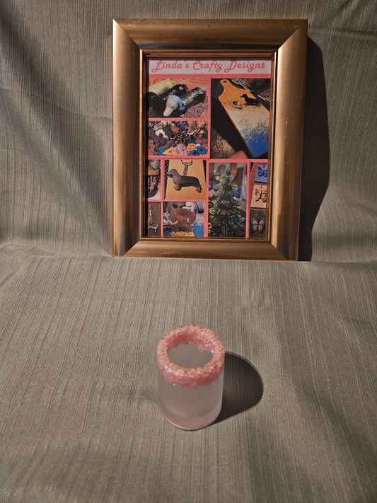 Resin Shot Glass - Pink Stars #848