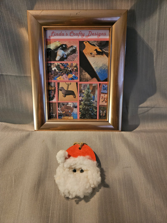 Wood Ornament - Santa Head #522. 523