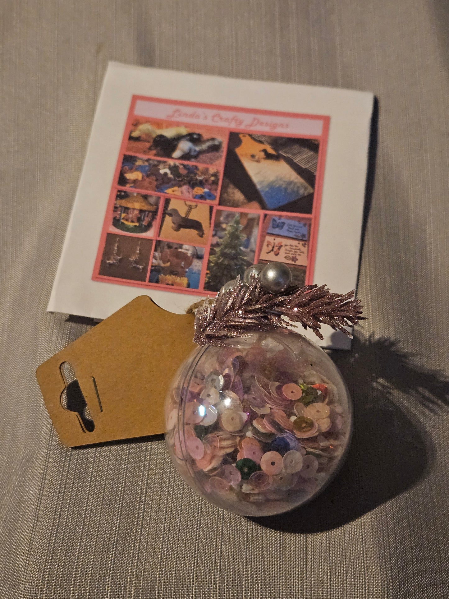 Plastic Ornament - Pink Confetti #462