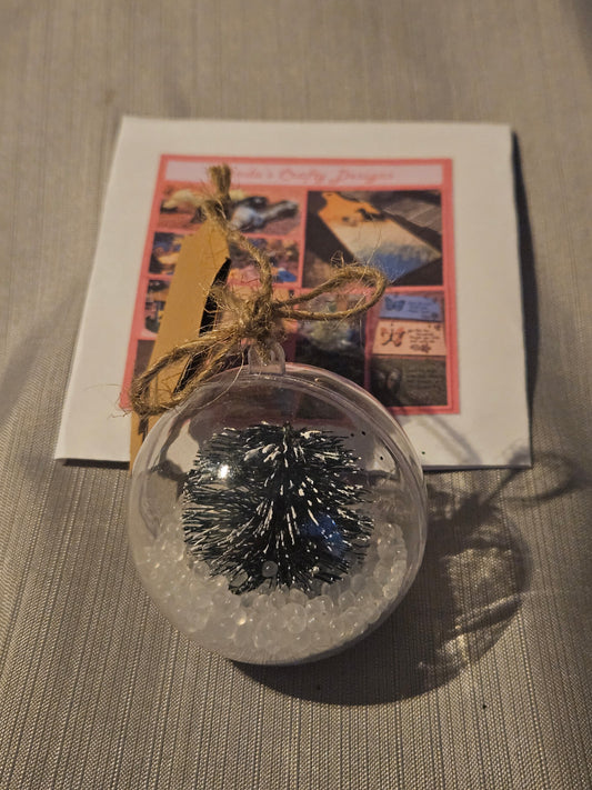 Plastic Ornament - Snow and Tree #463