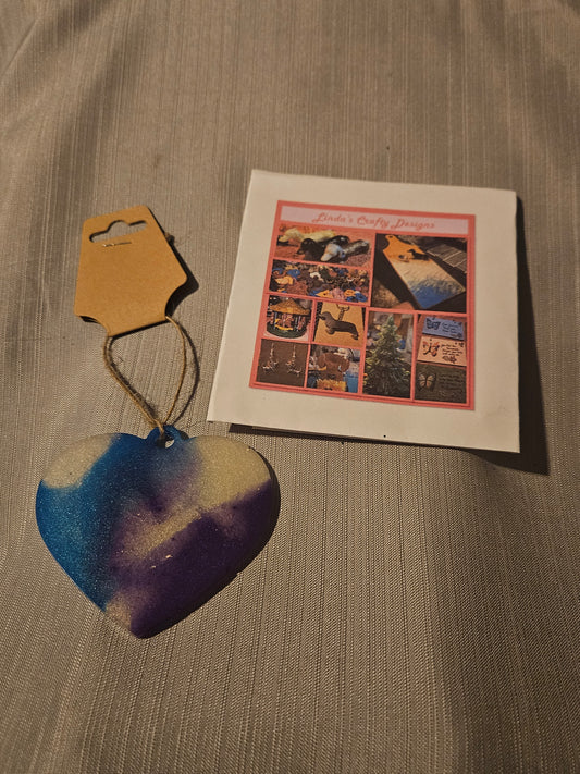 Resin Ornament - Blue White and Purple 4 #571