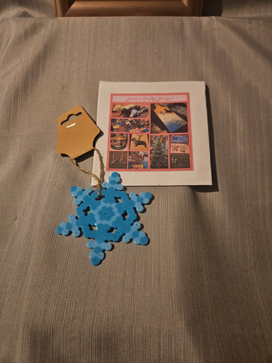 Plastic Melts Ornament - Blue Snowflake #584