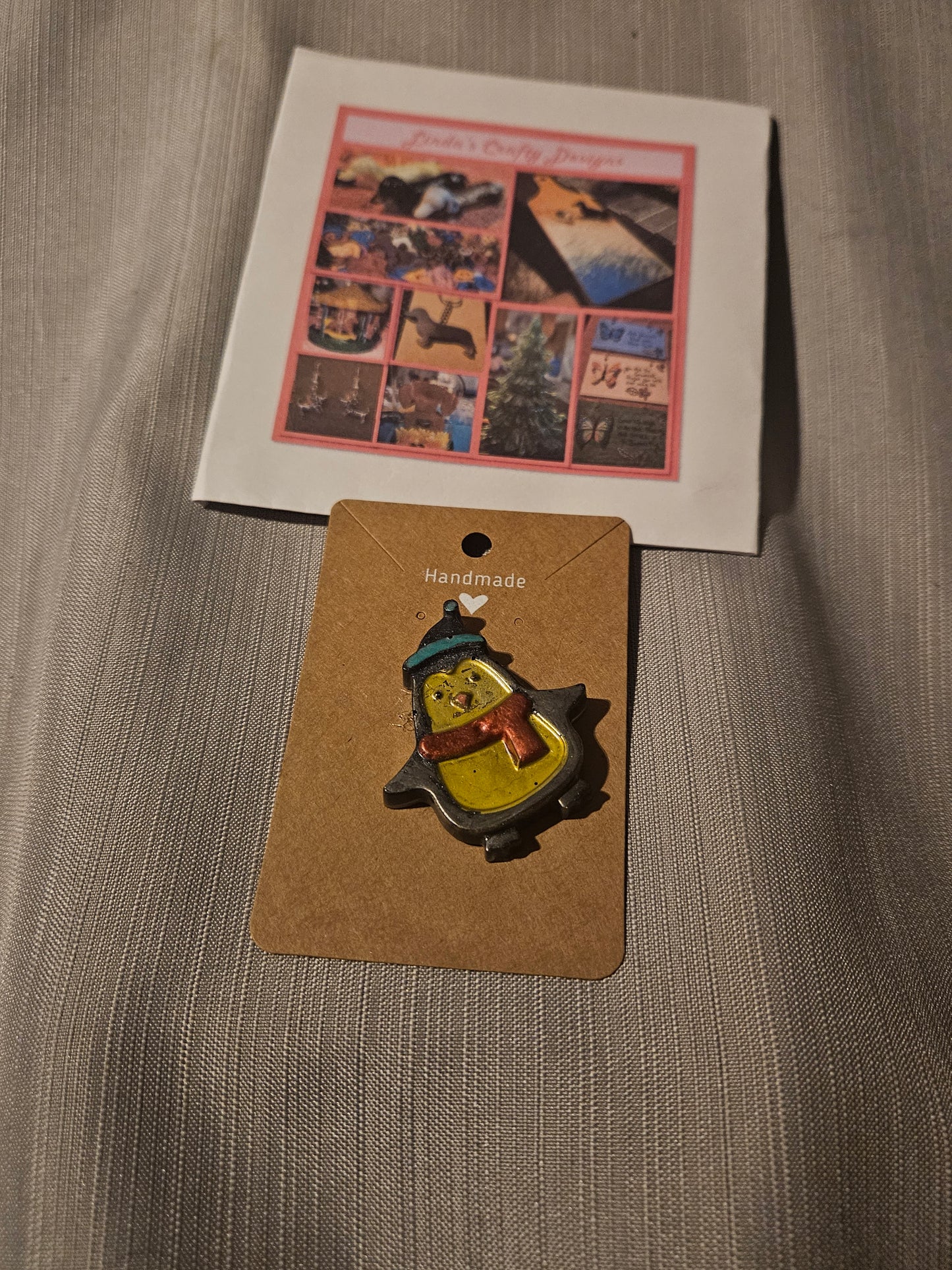 Resin Pin -  Holiday Penguin Hat and Scarf #598. 599. 600. 601