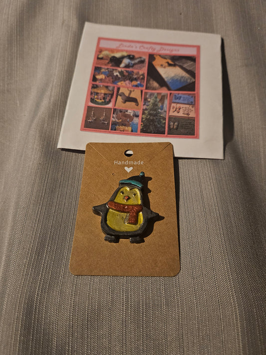 Resin Pin -  Holiday Penguin Hat and Scarf #598. 599. 600. 601
