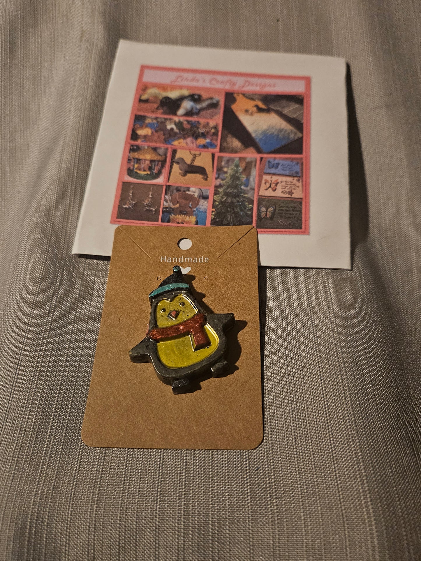 Resin Pin -  Holiday Penguin Hat and Scarf #598. 599. 600. 601