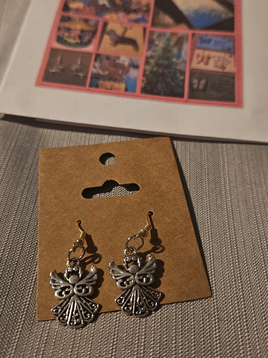 Metal Earrings (Hook) - Holiday Angels #619