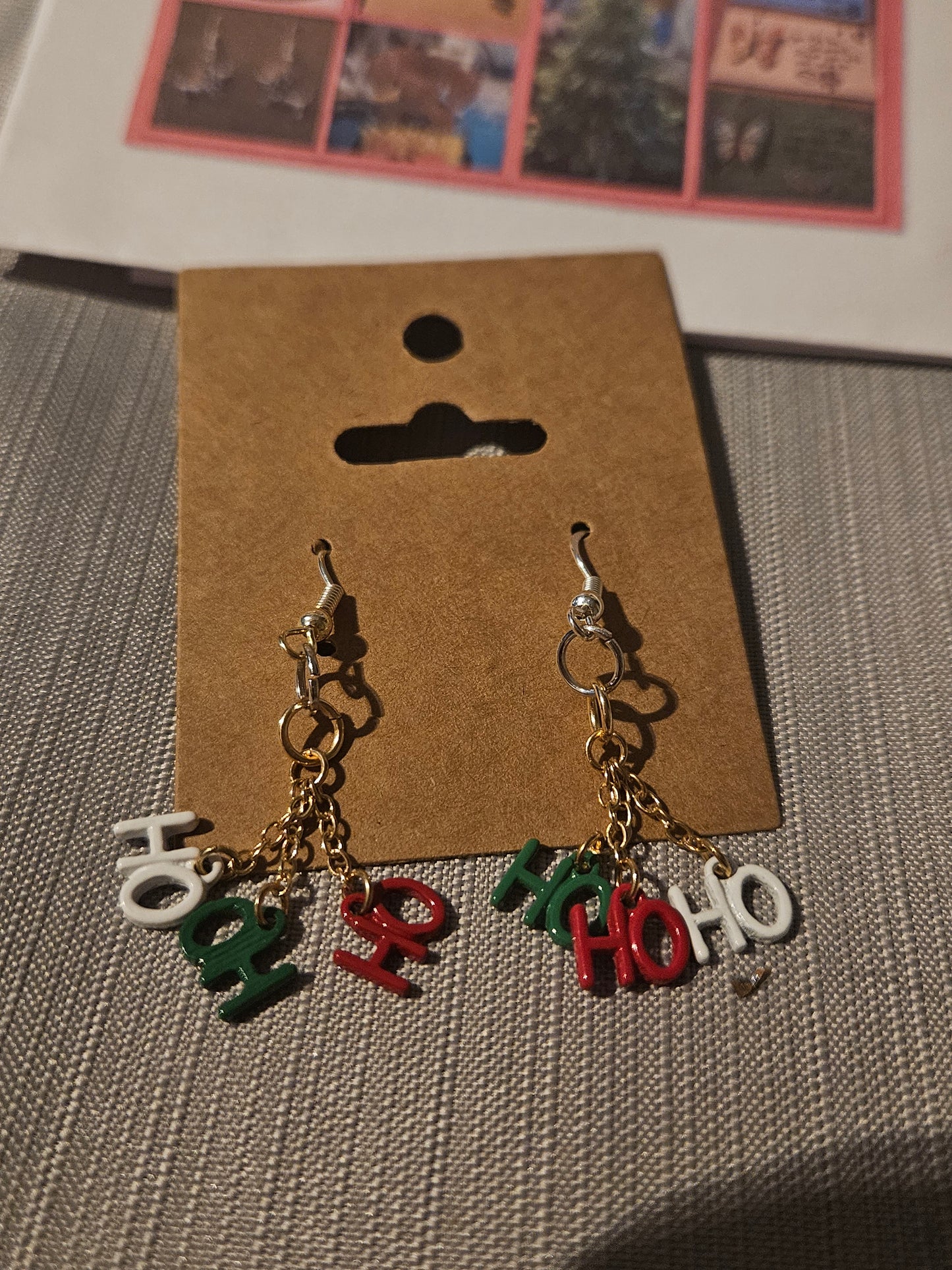 Metal Earrings (Hook) - Holiday Ho Ho Ho #624