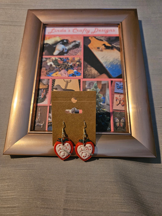 Metal Earrings (Hook) - Strawberry Yogurt #368