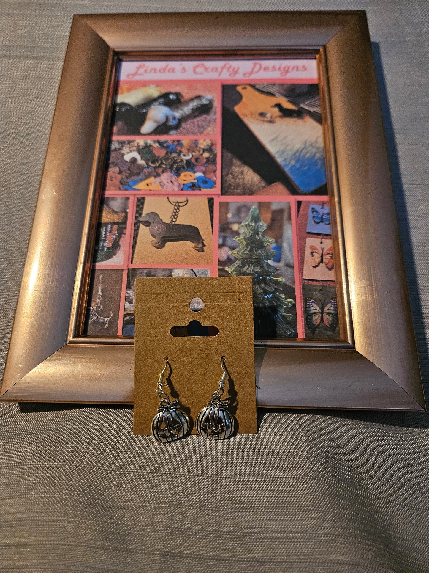 Metal Earrings (Hook) - Halloween Silver Jack-O-Laterns #73