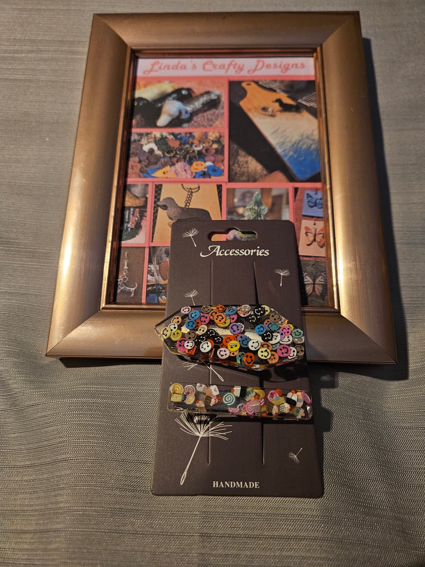 Resin/Metal Barrettes - Smiles and Sweets #100
