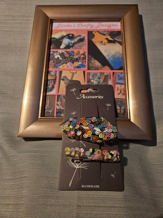 Resin/Metal Barrettes - Smiles and Sweets #100