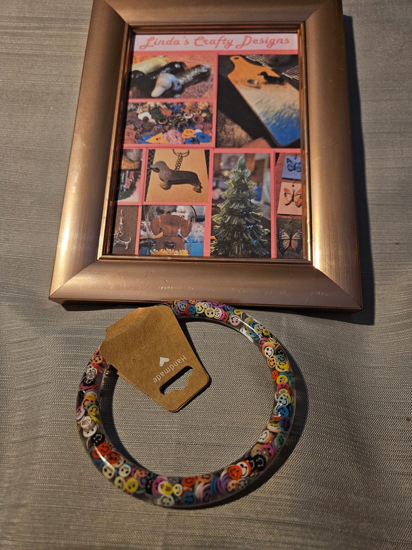 Resin Bracelet - Happy Faces Confetti #172