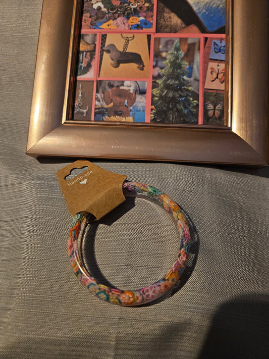 Resin Bracelet - Flower Confetti #170