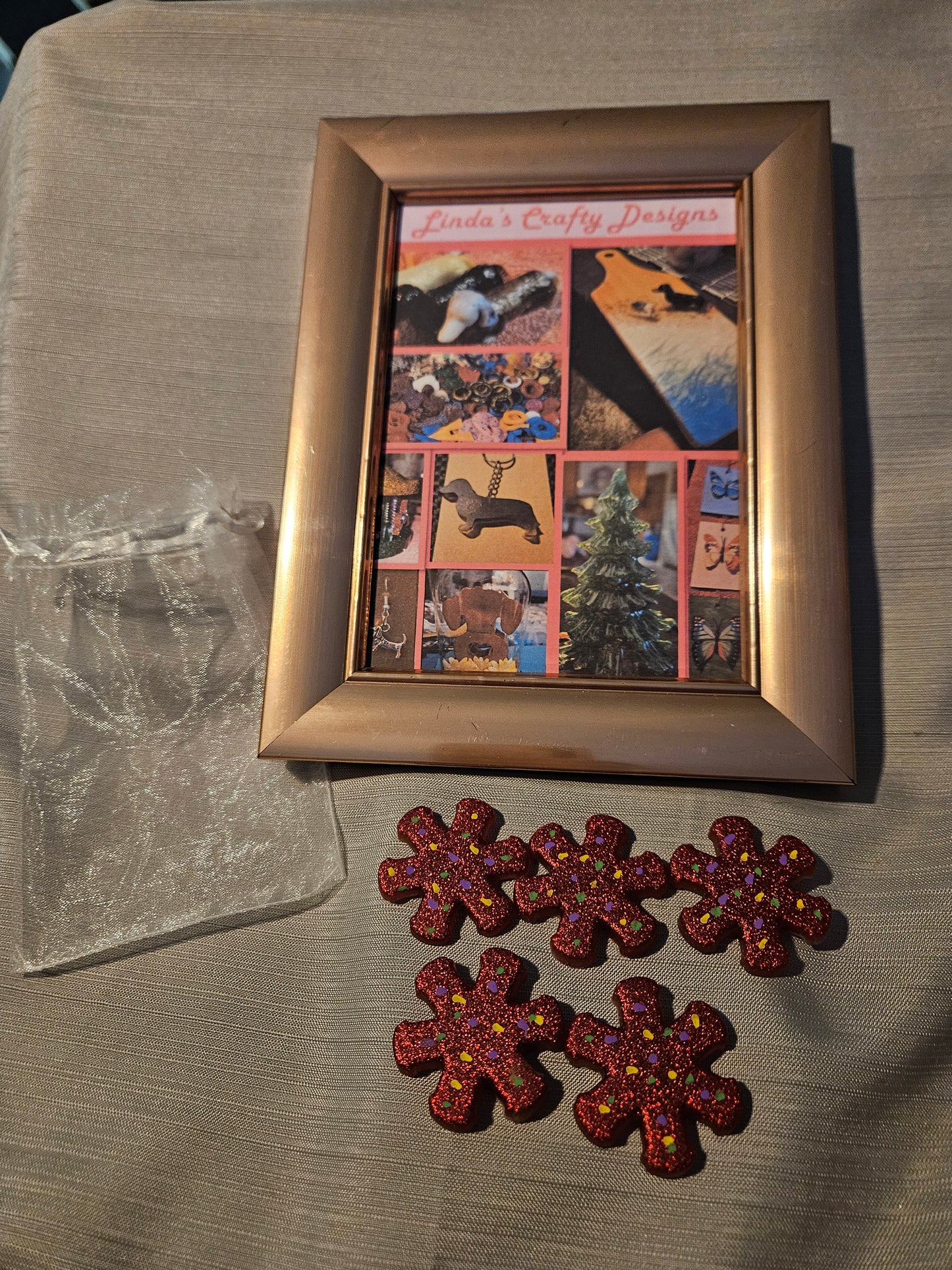 Resin Magnets - Red Flowers #87