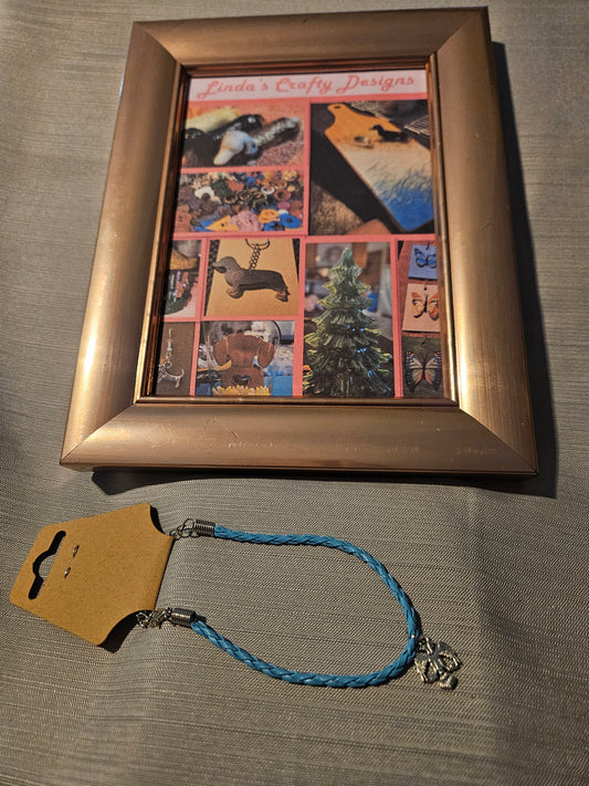 Leather Rope/Metal Bracelet - Eagle #160
